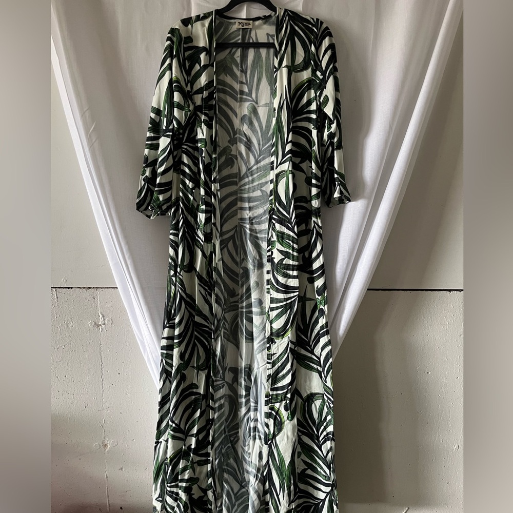 Leaf Print Kimono